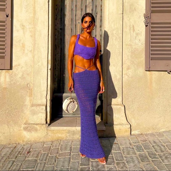 JBD Apparel Ion Top and Skirt Set - Purple - Picture 4 of 10